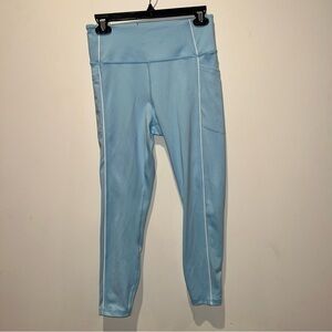 Victorias Secret Leggings Womens Medium Short Blue Capri Athlesisure